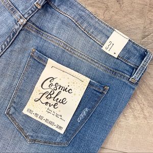 Cosmic Blue Love- Adrianne Boyfriend Jeans